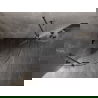 Mexen Lunar polkruhová sprchová kabína, otočná, 100 x 100 cm, priehľadná, zbraňový kov - 833-100L-100P-95-00