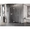 Mexen Lunar L päťuholníková sprchová kabína výklopná ľavá 100 x 80 cm, transparentná, biela - 831L-100L-080P-20-00-L