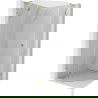 Mexen Lunar L päťuholníkový sprchový kút s výkyvnými dverami ľavý 80 x 80 cm, transparentný, zlatý - 831L-080L-080P-50-00-L