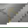 Mexen Lunar L päťuholníkový sprchový kút s výkyvnými dverami ľavý 80 x 80 cm, transparentný, zlatý - 831L-080L-080P-50-00-L