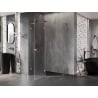 Mexen Lunar L päťuholníková sprchovacia kabína výklopná ľavá 90 x 80 cm, transparentná, brúsená meď - 831L-090L-080P-65-00-L