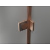 Mexen Lunar L pieťčlenná sprchová kabína 90 x 90 cm, transparentná, brúsená meď, výkyvná ľavá
