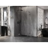Mexen Lunar L päťuholníková sprchová kabína s otočnými dverami ľavá 90x90 cm, transparentná, brúsená gun gray