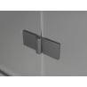 Mexen Lunar L päťuholníková sprchová kabína sklopná ľavá 90x90 cm, transparentná, brúsená gun gray - 831L-090L-090P-66-00-L