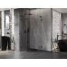 Mexen Lunar L päťuholníková sprchová kabína ľavá 90 x 90 cm, priehľadná, čierna - 831L-090L-090P-70-00-L