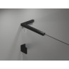 Mexen Lunar L päťuholníková sprchová kabína ľavá 90 x 90 cm, priehľadná, čierna - 831L-090L-090P-70-00-L