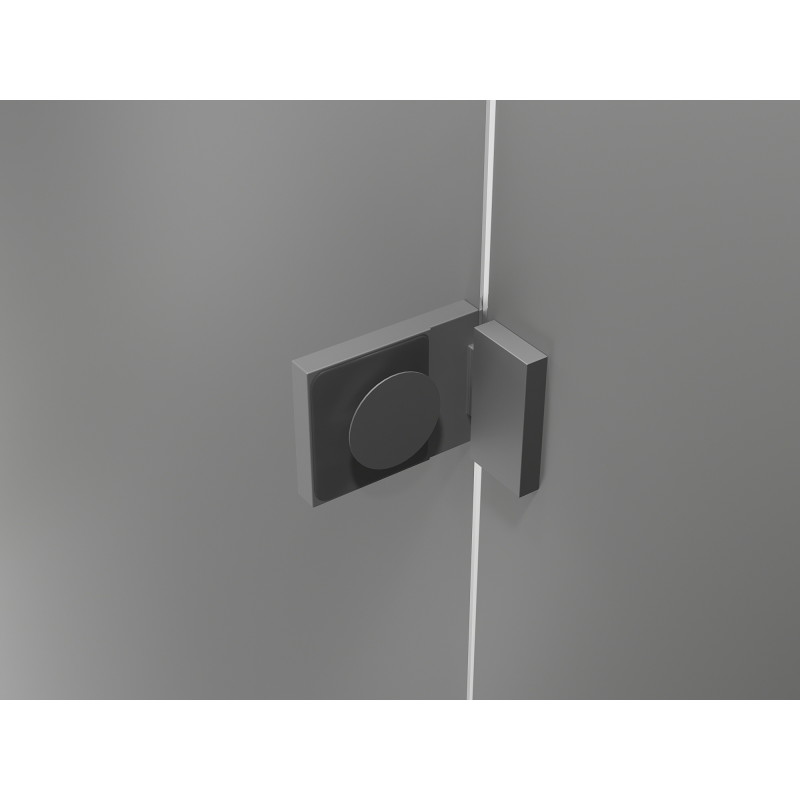 Mexen Lunar L päťuholníkový sprchovací kút výklopný ľavý 80 x 80 cm, transparentný, gun metal