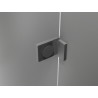 Mexen Lunar L päťuholníkový sprchovací kút výklopný ľavý 80 x 80 cm, transparentný, gun metal