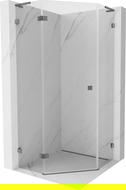 Mexen Lunar L pentagonálna sprchová kabína otváracia ľavá 90 x 90 cm, transparentná, gun metal - 831L-090L-090P-95-00-L