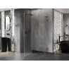 Mexen Lunar L štvrťkruhový sprchový kút s dvierkami na ľavej strane 100 x 80 cm, transparentný, gun metal