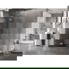 Mexen Lunar L päťuholníkový sprchový kút otvárací ľavý 90 x 90 cm, transparentný, brúsený nikel - 831L-090L-090P-97-00-L