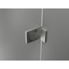 Mexen Lunar L päťuholníková sprchová kabína s ľavým krídlom 90 x 100 cm, priehľadná, brúsený nikel - 831L-090L-100P-97-00-L