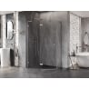 Mexen Lunar L päťuholníková sprchová kabína výklopná ľavá 100 x 90 cm, transparentná, brúsený nikel - 831L-100L-090P-97-00-L
