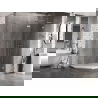 Mexen Lunar L päťuholníková sprchová kabína otváravá pravá 90 x 80 cm, číra, chróm - 831L-090P-080L-01-00-P