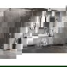 Mexen Lunar L päťuholníková sprchová kabína otváravá pravá 90 x 80 cm, číra, chróm - 831L-090P-080L-01-00-P