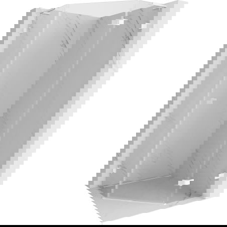 Mexen Lunar L päťuholníková sprchová kabína s pravými dverami 90 x 90 cm, transparentná, biela - 831L-090P-090L-20-00-P