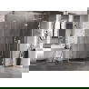 Mexen Lunar L pravouhlá sprchová kabína päťuholníková pravá 100 x 80 cm, transparentná, biela - 831L-100P-080L-20-00-P