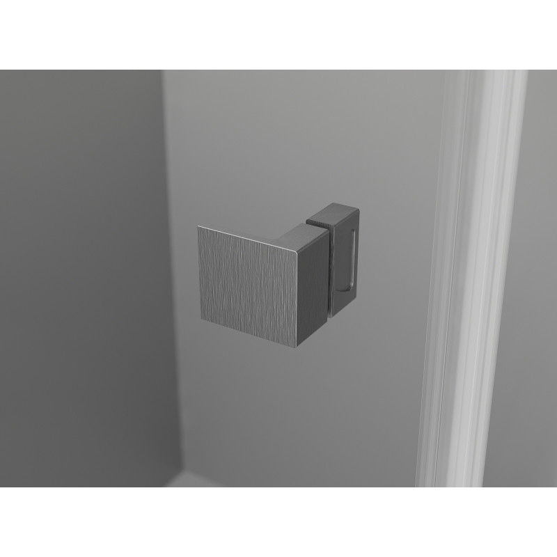 Mexen Lunar L pravoúhla otváracia sprchová kabína 80x80 cm, transparentná, brúsená pištoľová šedá