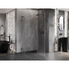 Mexen Lunar L päťuholníková sprchová kabína s dverami na pravej strane 90 x 80 cm, transparentná, gun metal
