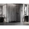 Mexen Lunar L päťuholníková sprchová kabína pravostranná 100 x 80 cm, transparentná, gun metal - 831L-100P-080L-95-00-P