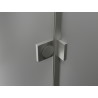 Mexen Lunar L päťuholníková sprchová kabína s pravými otváracími dverami 80 x 90 cm, transparentná, leštený nikel