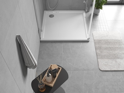 Mexen Flow štvorcová sprchová vanička slim 70 x 70 cm, biely lesk - 46S107070