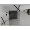 Mexen Roma sprchovací kút otvárací 80 x 80 cm, transparentný, čierny + vanička Flat, čierna - 854-080-080-70-00-4070B