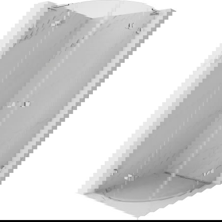 Mexen Lunar L polkruhová sprchová kabína výklopná 70 x 70 cm, transparentná, chróm - 833L-070L-070P-01-00