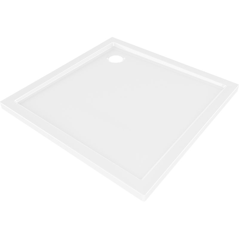 Mexen Flow štvorcový sprchový kút slim 75 x 75 cm, biely lesk - 46S107575