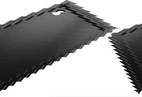 Mexen Flow sprchová vanička štvorcová slim 75 x 75 cm, čierny mat - 46S707575