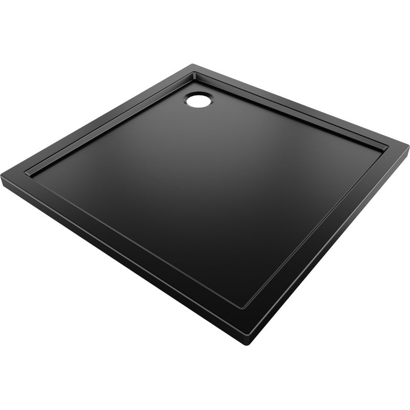 Mexen Flow štvorcový sprchový kút slim 85 x 85 cm, čierny mat - 46S708585