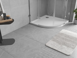 Mexen Flow polkruhový sprchový kút slim 80 x 80 cm, biely lesk - 46Q108080