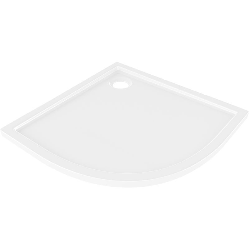 Mexen Flow polkruhový sprchový kút slim 90 x 90 cm, biely lesk - 46Q109090