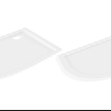 Mexen Flow polkruhový sprchový kút slim 90 x 90 cm, biely lesk - 46Q109090