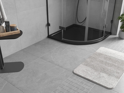 Mexen Flow polkruhový sprchový kút slim 80 x 80 cm, čierny matný - 46Q708080