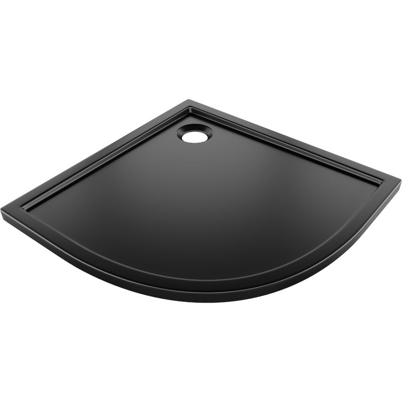 Mexen Flow polkruhový sprchový kút slim 90 x 90 cm, čierny mat - 46Q709090