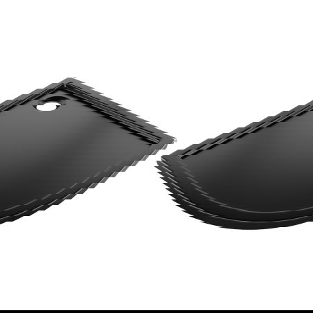 Mexen Flow polkruhový sprchový kút slim 100 x 100 cm, čierny matný - 46Q701010