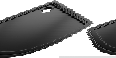 Mexen Flow polkruhový sprchový kút slim 100 x 100 cm, čierny matný - 46Q701010