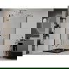 Mexen Roma sprchový kút s otočnými dverami 90 x 90 cm, transparentný, čierny + vanička Flat, čierna - 854-090-090-70-00-4070B