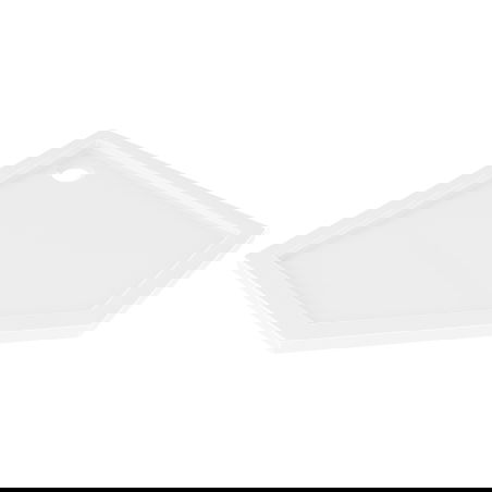 Mexen Flow brodzik päťuholníkový slim 80 x 80 cm, biely lesk - 46P108080