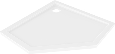 Mexen Flow päťuholníkový sprchový kút slim 90 x 90 cm, biely lesk - 46P109090
