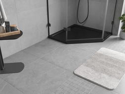 Mexen Flow päťuholníkový sprchový kút slim 90 x 90 cm, čierny mat - 46P709090