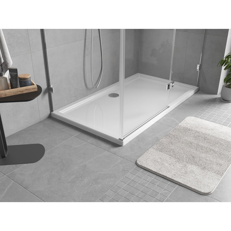 Mexen Flow obdĺžnikový sprchový kút slim 160 x 90 cm, biely lesk - 46R109016