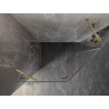 Mexen Lunar päťuholníková sprchovacia kabína s výkyvnými dverami ľavá 100 x 80 cm, transparentná, zlatá