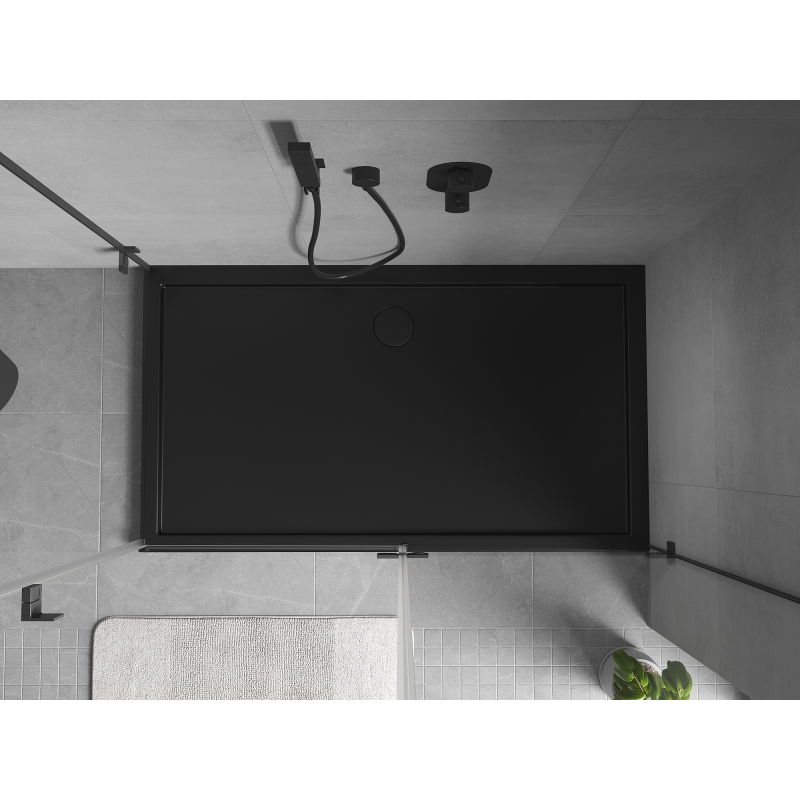 Mexen Flow obdĺžniková vanička slim 160 x 75 cm, čierna matná - 46R707516