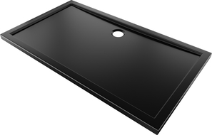Mexen Flow obdĺžniková sprchová vanička slim 140 x 100 cm, čierny mat - 46R701014