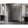Mexen Lunar päťboková sprchová kabína s otočnými dverami vľavo 100 x 90 cm, transparentná, brúsená meď - 831-100L-090P-65-00-L