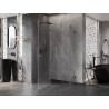 Mexen Lunar päťuholníková sprchová kabína s ľavým otváraním 90 x 80 cm, transparentná, brúsená gun gray