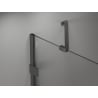 Mexen Lunar päťuholníková sprchová kabína otváravá ľavá 90 x 80 cm, transparentná, kefovaná gun gray - 831-090L-080P-66-00-L