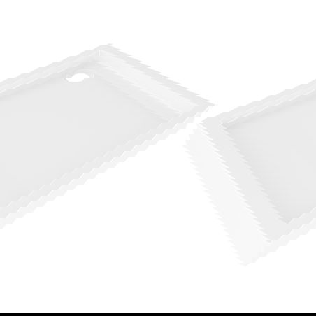 Mexen Flow+ štvorcová vanička 70 x 70 cm, biely lesk - 46S107070H